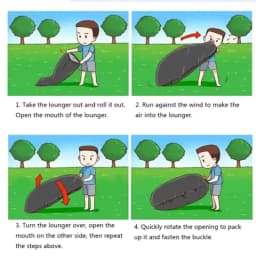 New Sunflower Lazy Inflatable Sofa Outdoor Beach Lazy Sleeping Bag Inflatable Bed Portable Air Sofa Portable Camping Activities