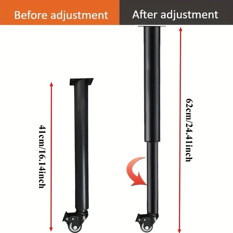 41-62cm 2pcs  Adjustable table legs with locking casters suitable for tables sofas dressing tables and adjustable height