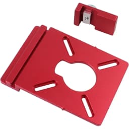 Aluminum Router Guide Rail Adapter with Limiter Rail Stop for Fixed Base Trim Routers, Compatible Most Router