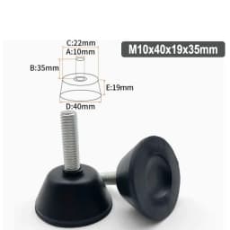 4Pcs Rubber Adjustable Feet Pad With Screw M8 M10 M12 Table Chair Balck Leveling Foot Pad Furniture Leg Anti-shock Protections