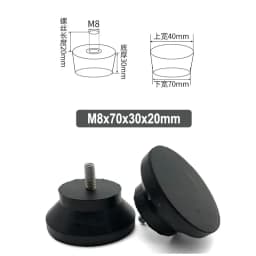 4Pcs Rubber Adjustable Feet Pad With Screw M8 M10 M12 Table Chair Balck Leveling Foot Pad Furniture Leg Anti-shock Protections