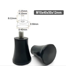 4Pcs Rubber Adjustable Feet Pad With Screw M8 M10 M12 Table Chair Balck Leveling Foot Pad Furniture Leg Anti-shock Protections