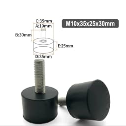 4Pcs Rubber Adjustable Feet Pad With Screw M8 M10 M12 Table Chair Balck Leveling Foot Pad Furniture Leg Anti-shock Protections