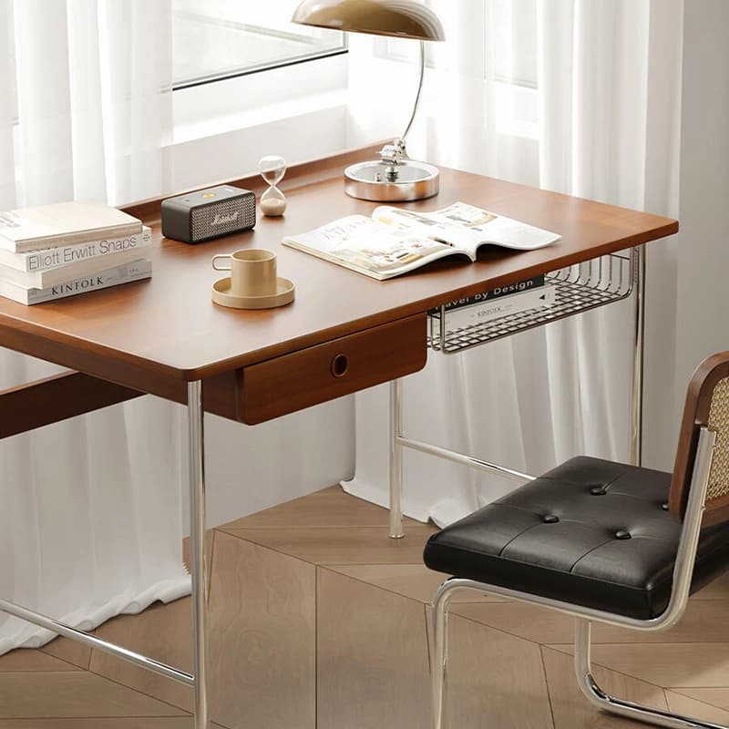 Retro Wood Office Desks Creative Bedroom Dressing Tables Simple Living Room Multifunctional Storage Desk Study Room Table