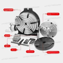 4 Inches Rotary Table Milling Indexing Head Universal Indexing Plate with Three-Jaw Chuck for Vertical And Horizontal Milling