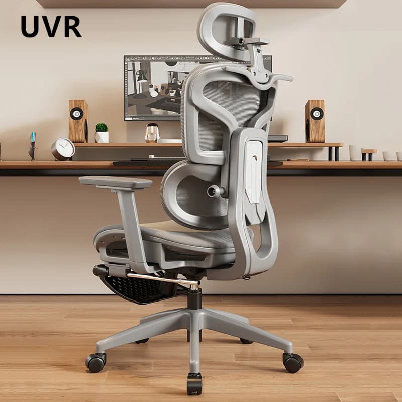 UVR Gaming Computer Chair Sedentary Comfort Breathable Mesh Staff Chair Ergonomic Design Armrests Backrest Stool Office Chair