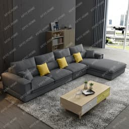 Y1 Cheap Nordic Modern Sofa Design L Shape Fabric Velvet Lounge Sectional Office Recline Sofa Set Furniture Couch Living Room So