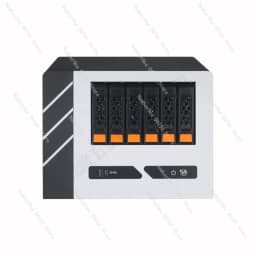 6-Bay NAS Storage Server for Home Use, Hot Swappable Desktop Enclosure with Data Backup and Media Sharing