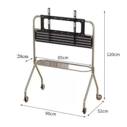 Home Simple Mobile TV Stand Stainless Steel Multifunctional Rolling Cart with Storage for Living Room Bedroom Office Small Space