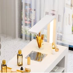 Cream French Nail Table With Lamp Glamour Design European Nail Table Storage Simple Mesa De Manicurista Beauty Salon Furniture