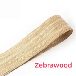 Thick Cut Natural African Zebrano Straight Grain Wood Veneer For Guitar Piano Marquetry Decorative Projects ( Zebrawood )