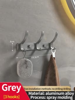 Wall-mounted and Door-Back Hanging Hooks, No-Drill, Strong Load Capacity for Entryway, Clothing & Hat Hooks