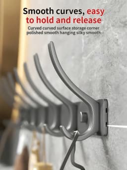 Wall-mounted and Door-Back Hanging Hooks, No-Drill, Strong Load Capacity for Entryway, Clothing & Hat Hooks