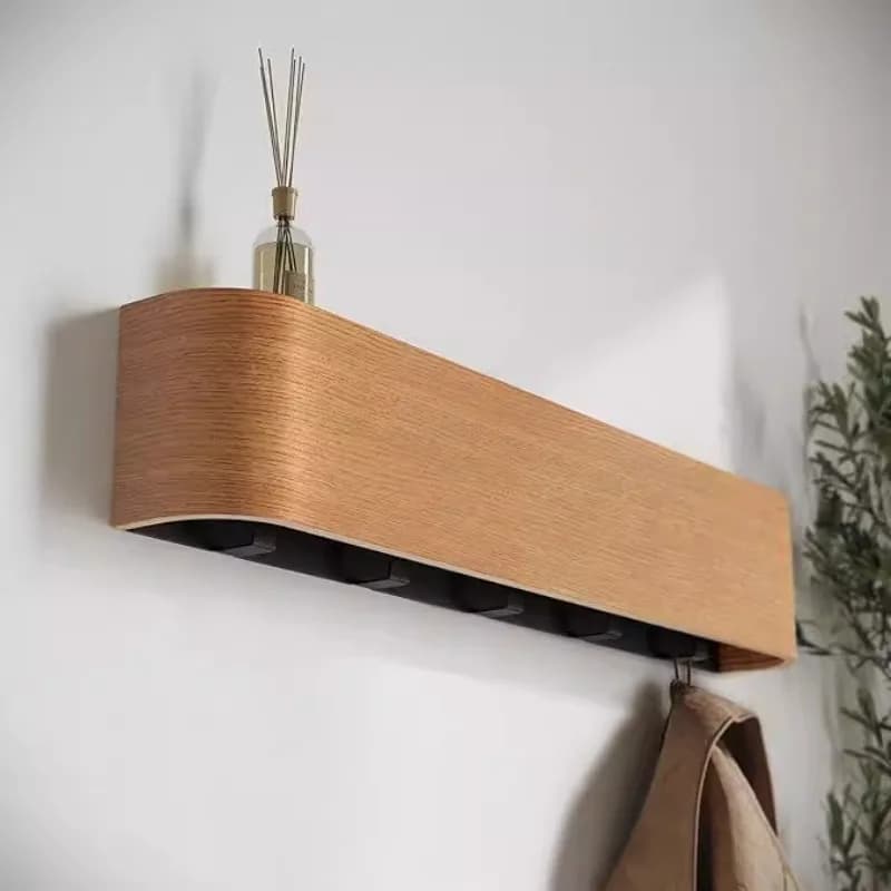 Door-Mounted Organizer Scandinavian Wall Shelf for Bedroom/Hallway/Closet Storage Solution for Coats & Accessories Nordic Modern
