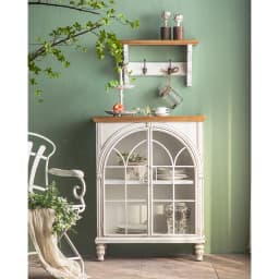 Contemporary European Vintage Kitchen Retro White Metal Storage Cabinet showcase Display Stand Dining Living Room Furniture
