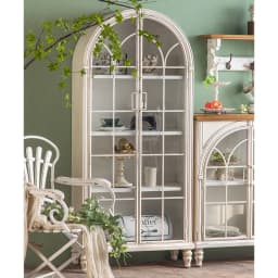 Contemporary European Vintage Kitchen Retro White Metal Storage Cabinet showcase Display Stand Dining Living Room Furniture