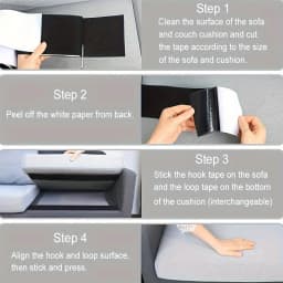 1/2 Rolls Couch Cushion Grip Tape Keep Couch Cushions From Sliding - Non Slip Cushion Pads,Strips with Adhesive for Fabric