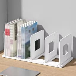 Four Sided Bookshelf Partition Book Clip Rack Book Baffle, Desktop Storage,Fixed Books,Creative Student Office Book Shelf