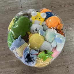Clear Animal Storage Chair Plush Bean Bag Seat with Waterproof Cover for Kids Bedroom Playroom Nursery Home Decor