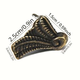 20PCS Antique Box Bracket Antique Corner Protectors Jewelry Box Decorative Leg Corner Bracket Wooden Case Feet Leg 