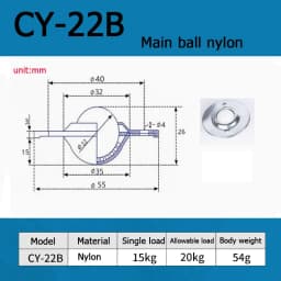 1-10pcsCY-12/16/19/22/25/30B Flying Saucer Universal Ball Bearing Bull Eye Wheel Stainless Steel Nylon Ball Universal Ball Ball