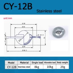 1-10pcsCY-12/16/19/22/25/30B Flying Saucer Universal Ball Bearing Bull Eye Wheel Stainless Steel Nylon Ball Universal Ball Ball
