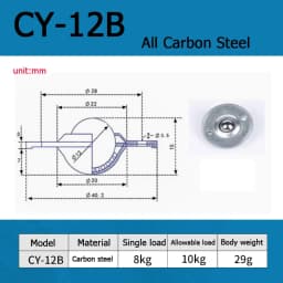 1-10pcsCY-12/16/19/22/25/30B Flying Saucer Universal Ball Bearing Bull Eye Wheel Stainless Steel Nylon Ball Universal Ball Ball