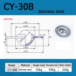 1-10pcsCY-12/16/19/22/25/30B Flying Saucer Universal Ball Bearing Bull Eye Wheel Stainless Steel Nylon Ball Universal Ball Ball