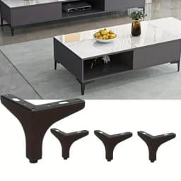 10cm 4-piece modern metal furniture legs - triangular legs for cabinets, sofas, and tables, polished DIY replacement parts