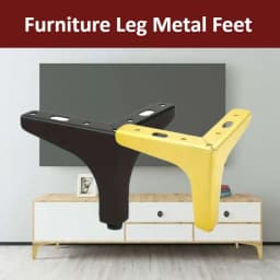 10cm 4-piece modern metal furniture legs - triangular legs for cabinets, sofas, and tables, polished DIY replacement parts