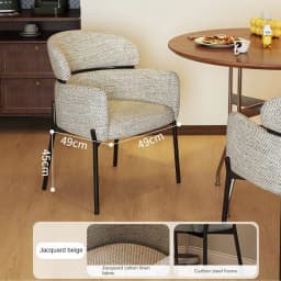 Italian Minimalist Dining Chair Light Luxury Home Retro Restaurant Hotel Chair Light Luxury Nordic Dining Table Backrest Chair