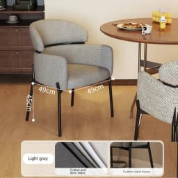 Italian Minimalist Dining Chair Light Luxury Home Retro Restaurant Hotel Chair Light Luxury Nordic Dining Table Backrest Chair