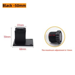 Home Square Adjustable Alloy Furniture Feet 4Pcs, Support Legs for Coffee Table Cabinet Chair Sofa Bed, Household Hardware Acces