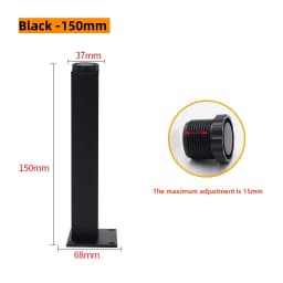 Home Square Adjustable Alloy Furniture Feet 4Pcs, Support Legs for Coffee Table Cabinet Chair Sofa Bed, Household Hardware Acces