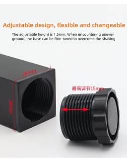 Home Square Adjustable Alloy Furniture Feet 4Pcs, Support Legs for Coffee Table Cabinet Chair Sofa Bed, Household Hardware Acces