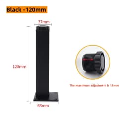 Home Square Adjustable Alloy Furniture Feet 4Pcs, Support Legs for Coffee Table Cabinet Chair Sofa Bed, Household Hardware Acces