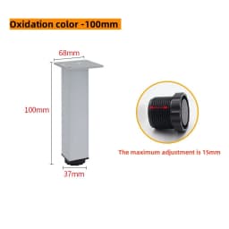 Home Square Adjustable Alloy Furniture Feet 4Pcs, Support Legs for Coffee Table Cabinet Chair Sofa Bed, Household Hardware Acces