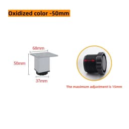 Home Square Adjustable Alloy Furniture Feet 4Pcs, Support Legs for Coffee Table Cabinet Chair Sofa Bed, Household Hardware Acces