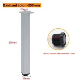 Home Square Adjustable Alloy Furniture Feet 4Pcs, Support Legs for Coffee Table Cabinet Chair Sofa Bed, Household Hardware Acces