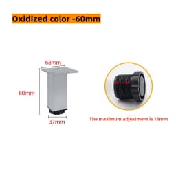Home Square Adjustable Alloy Furniture Feet 4Pcs, Support Legs for Coffee Table Cabinet Chair Sofa Bed, Household Hardware Acces