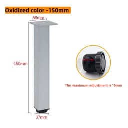 Home Square Adjustable Alloy Furniture Feet 4Pcs, Support Legs for Coffee Table Cabinet Chair Sofa Bed, Household Hardware Acces