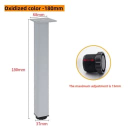 Home Square Adjustable Alloy Furniture Feet 4Pcs, Support Legs for Coffee Table Cabinet Chair Sofa Bed, Household Hardware Acces