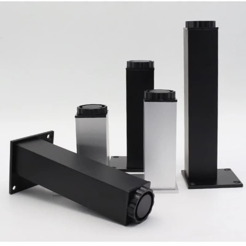 Home Square Adjustable Alloy Furniture Feet 4Pcs, Support Legs for Coffee Table Cabinet Chair Sofa Bed, Household Hardware Acces