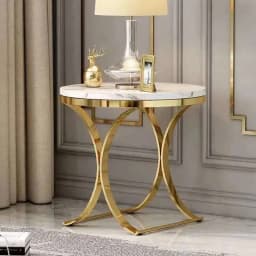 Light Sofa Table Italian Rock Luxury Living Room Plate Storage Table Coffee Coffee Balcony Round Table Side Tables