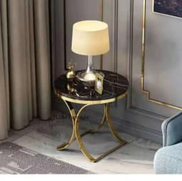 Light Sofa Table Italian Rock Luxury Living Room Plate Storage Table Coffee Coffee Balcony Round Table Side Tables