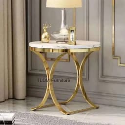 Light Sofa Table Italian Rock Luxury Living Room Plate Storage Table Coffee Coffee Balcony Round Table Side Tables