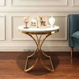 Light Sofa Table Italian Rock Luxury Living Room Plate Storage Table Coffee Coffee Balcony Round Table Side Tables
