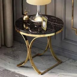 Light Sofa Table Italian Rock Luxury Living Room Plate Storage Table Coffee Coffee Balcony Round Table Side Tables