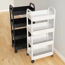 Multi-layer Rolling Cart, 5-Tier Slim Storage Shelf for Kitchen Bathroom Bedroom, Mobile Organizer with Wheels