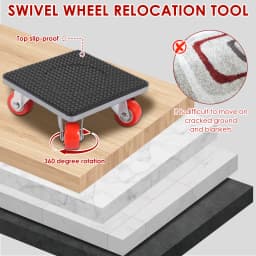 5/7 Pcs Furniture Mover Tool Set Heavy Stuffs Moving Roller with 360° Rotating Wheels Professional Moving Tools for Moving Sofa